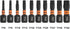 Railer Tamper Proof Torx Bit Set, Premium S2 Steel 1 Inch Impact Driver, 10pc 6 Star Bit Set with Tool Storage Bit