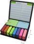 Cute Paper Boxed Self Sticky Notes Set, 2000 Pages Colorful Tape Flags, Arrow Flags, Memo Pads, 12 Colors with Holder
