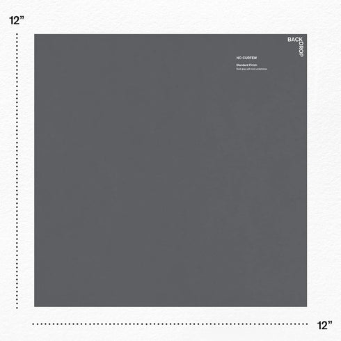 BACKDROP Premium Interior Paint Large Adhesive Paint Swatch NO CURFEW - Dark Gray With Cool Undertones 12" x 12"