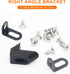 Generic 10PCS 1.2"x0.7"x0.7" Adjustable Slotted L Brackets, Black Corner Braces, Metal Right Angle Bracket for Shelves
