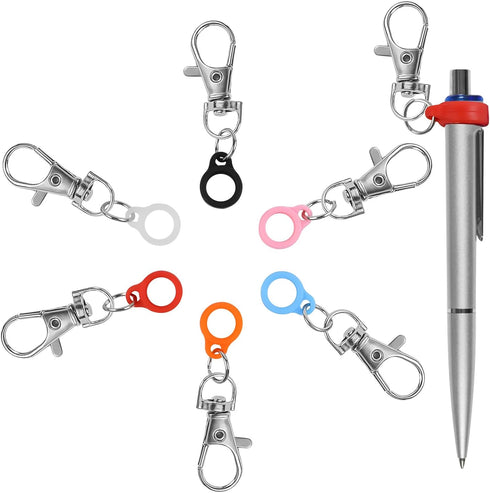 GAQWOK 6PCS Retractable Pen Holders - Clip on Pens for Badge Reel, Perfect