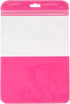 (100, 6.30 inch 9.45 inch) Clear Window Half Pink Plastic Resealable Bags with Butterfly Hang Hole for Jewelry