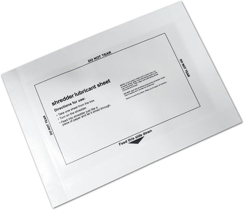 Paper Shredder Sharpening & Lubricant Sheets, 12 Pack for Cleaning Shredders