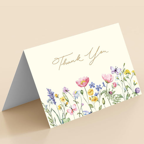 DuiaRiu 25 Pack 350GSM 25pc) | Thank You Cards | Thank You Cards & Notes with Envelopes | Pefect for Baby Shower