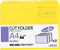 Kokuyo Individual Folder 1/3 Cut A4, Yellow, 6 Books Pack A4-3FS-Y