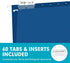 RAZCC 60 Pack Hanging File Folders, Legal Size Reinforced for Bulky Files with Adjustable Tabs