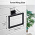 Matte Black Square Hand Towel Holder, Bathroom Towel Ring, SUS 304 Stainless Steel Wall-Mounted Accessories