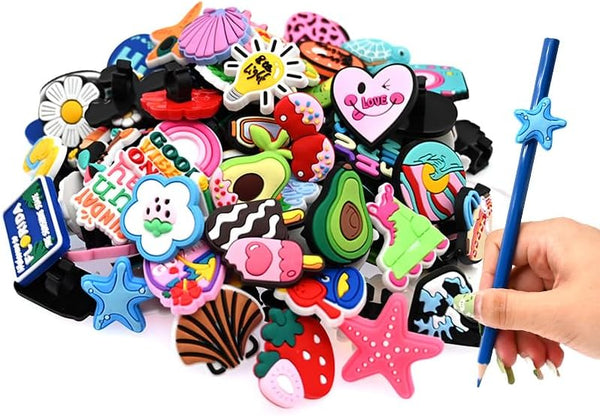 XHAOYEAHX 100PCS Summer Theme Pencil Topper Charms, Ocean Pen Charms for Classroom Student Gifts