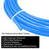 Beduan 32.8ft Blue 4 mm OD Pneumatic Air Line Tubing Nylon Hose for Fluid Transfer or Air Brake System