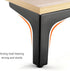 MZZHEDIE 4 (5.1in) Pcs Gold Triangle Sofa Legs,Metal Triangle Furniture Feet,Metal Support Feet,for Bed TV Cabinet