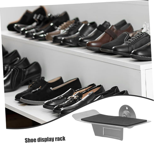 PRETYZOOM Shoe Display Shelf Wall Mount Shoe Rack for Sandals Sports Shoes Space Saving Design Construction for Retail