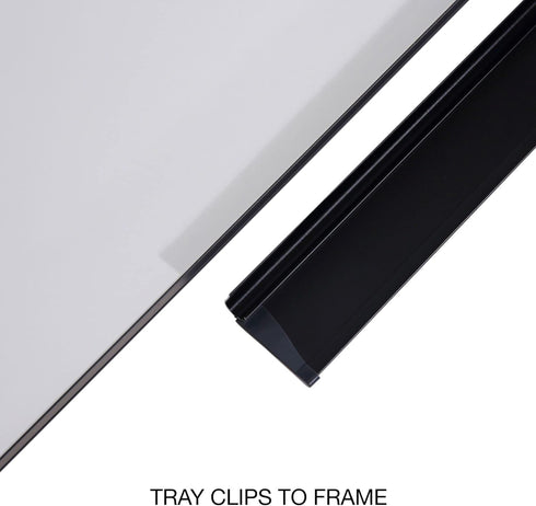 Universal Design Series Deluxe Dry Erase Board, 24 x 18, White Surface with Black Anodized Aluminum Frame