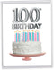 The Best Card Company 100th Birthday Card with Envelope (8.5 x 11 Inch) - Big Stationery Greeting for 100 Years Old