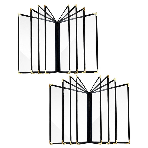 2Pack Menu Covers 8.5x11 inch - 16 View Clear PVC Menu Covers