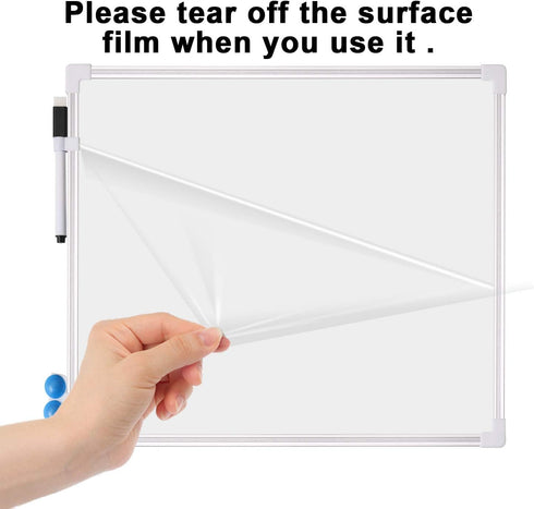 White Board Dry Erase, Small Dry Erase Board 12" x 16", Double Sided Magnetic Whiteboard with Dry Erase Marker & Magnets, Small White Board, Aluminum Frame Handheld Whiteboard for Home School Office by LEVENUSTAR