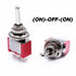 mxuteuk 6pcs Momentary Mini Toggle Switch 3 Terminal 3 Position SPDT (ON)/Off/(ON) for Car Dash 5A 125V