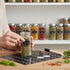 672 1.2" Set Preprinted Spice Labels Book with AZ Index, Minimalist Black Round Stickers for Kitchen Jars, Waterproof