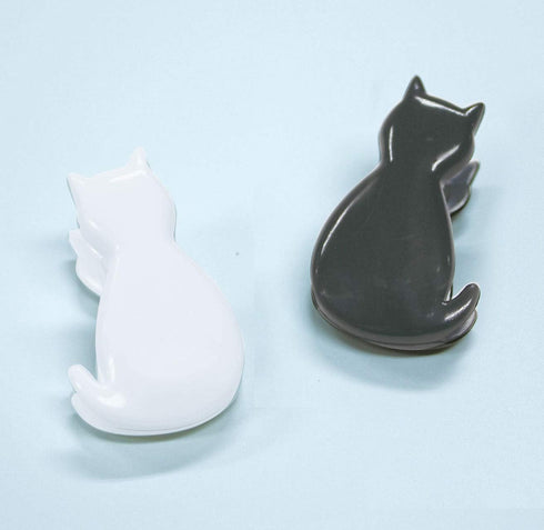 Cat-shaped Bag Clips, Chip Clips, Paper Clips, Pack of 6, Made in Japan