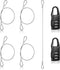 Fyntave 5 Pack Security Cables Luggage Lock Safety Cable Silver Security Cables with