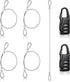 Fyntave 5 Pack Security Cables Luggage Lock Safety Cable Silver Security Cables with