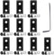 10 Sets Corner Bracket Connectors for 2020 Series 6mm Slot Aluminum Extrusion Profile Accessories (Black)