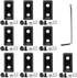 10 Sets Corner Bracket Connectors for 2020 Series 6mm Slot Aluminum Extrusion Profile Accessories (Black)