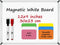 White Board Set - 12 x 9" Dry Erase Board with 2 Markers and 6 Magnetic Labels - Double-sided Wall Hanging