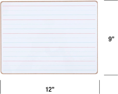 Magnetic Dry Erase White Boards Lined - Lapboard for Students, 1 Pack, 12 Inches X 9 Inches