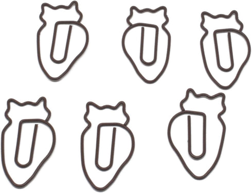 100 Count Owl Shaped Paper Clips Great for Paper Clip Collectors or Office Gift - Comes in Round Tin with Lid and Gift Box (Brown) by Butler in the Home
