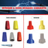 Kable Kontrol Wire Connectors for Electrical Wires 16-12 AWG, 100 Pcs, Winged Wire Caps