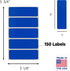ChromaLabel 1 x 3 Inch Permanent Color Code Rectangle Labels, 150 Stickers per Pack, Dark Blue
