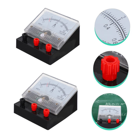 ULTECHNOVO 2pcs Physics Lab Apparatus, Plastic Ammeters 6A DC Amp Meter, Laboratory Accessories for Experiments