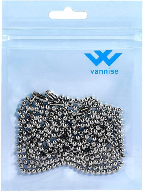 Vinaco Pull Chain, 2 Pieces 36 Inch Stainless Steel Bead Chain, Great Pulling Force & Rustproof, Silver (36 inch)