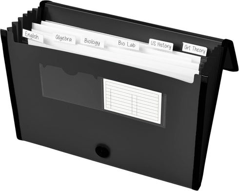 Avery Expanding File Folder Organizer, 7-Pocket Accordion, Black, Holds 425 Letter/A4-Size Sheets