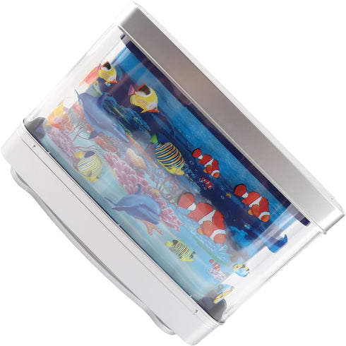 LiebeWH Artificial Aquarium Night Light with Mini Fake Fish Tank Lamp USB Powered Desk Decor for Kids Baby Sensory Play