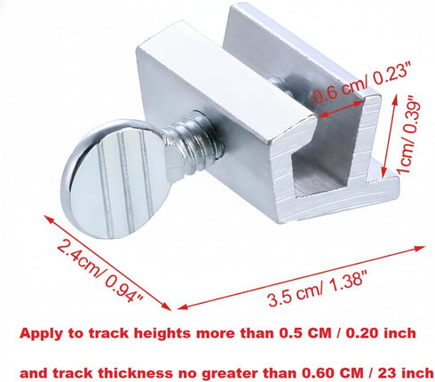 4 Pack Sliding Window Locks Adjustable Aluminum No-Drill Security Locks for Sliding Windows & Doors