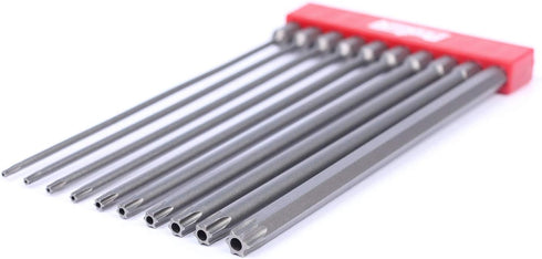 TORX Tamper Resistant Bits, Security TORX Bits (T7-T40), 150mm, 10-Pieces, High Grade S2 Steel