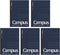 KOKUYO Campus Pre-Dotted Notebook, A5, 30 Lines x 50 Sheets, 100 Pages, Pack of 5, Dark Blue