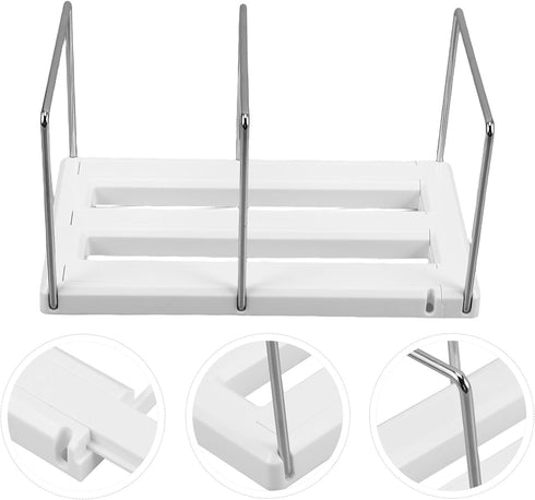 Cabilock Adjustable Expandable Metal Bookends with Clips for Heavy Books Desk Organizer Rack for Office Home