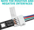 LED Light Strip Connectors 4-Pin 10mm Wide, 10-Pack Solderless Strip to Strip Jumper Extension Connector for DIY