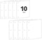 Full Page Flat Sheet Lifters, Natural White, Letter Size 11 x 8.5 Inch, 3-Hole Binder Separators (10 Pack)