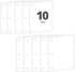 Full Page Flat Sheet Lifters, Natural White, Letter Size 11 x 8.5 Inch, 3-Hole Binder Separators (10 Pack)