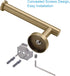 Toilet Paper Holder, SUS304 Stainless Steel Round Size, Brushed Gold, 2 Pack