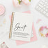 Grit Definition Inspirational Notebooks for Work, Motivational Office Gifts for Coworkers, 5.5x8.3 Inch