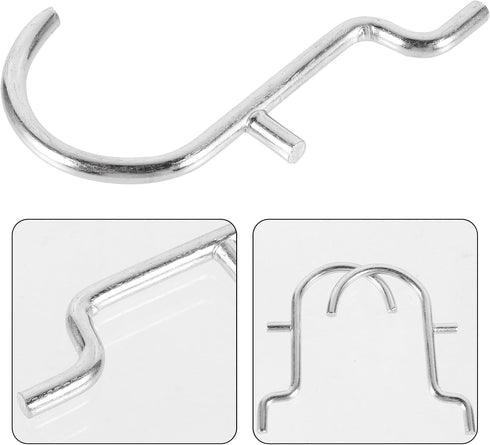 5pcs SEWACC U-Shaped Pegboard Hooks Peg Hooks for Display Rack Tool Organization Garage Kitchen Workbench Storage