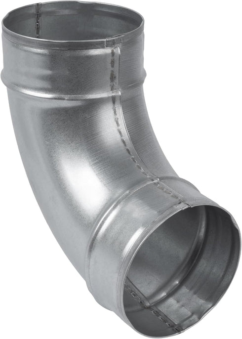 4" Inch 90 Degree Galvanized Steel Duct Elbow: Pressed Industrial Connector for Ventilation Pipe Fitting