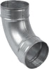 4" Inch 90 Degree Galvanized Steel Duct Elbow: Pressed Industrial Connector for Ventilation Pipe Fitting