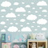 AOWDIAO 40 Cloud Wall Decals - Peel and Stick Clouds Stickers - Assorted Shapes and Sizes for Nursery, Bedroom
