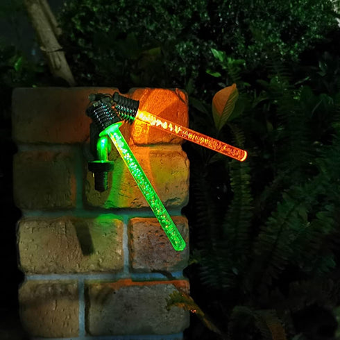 4 Pack 7 Solar Hanging Lights, Outdoor Solar Transparent Small Tube Light, Hanging LED Light with Color Auto-Changing