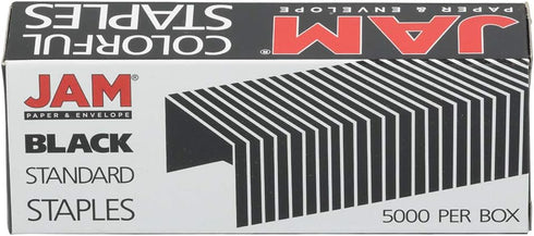 JAM Paper 5000/box Standard Size Colorful Staples - Jet Black